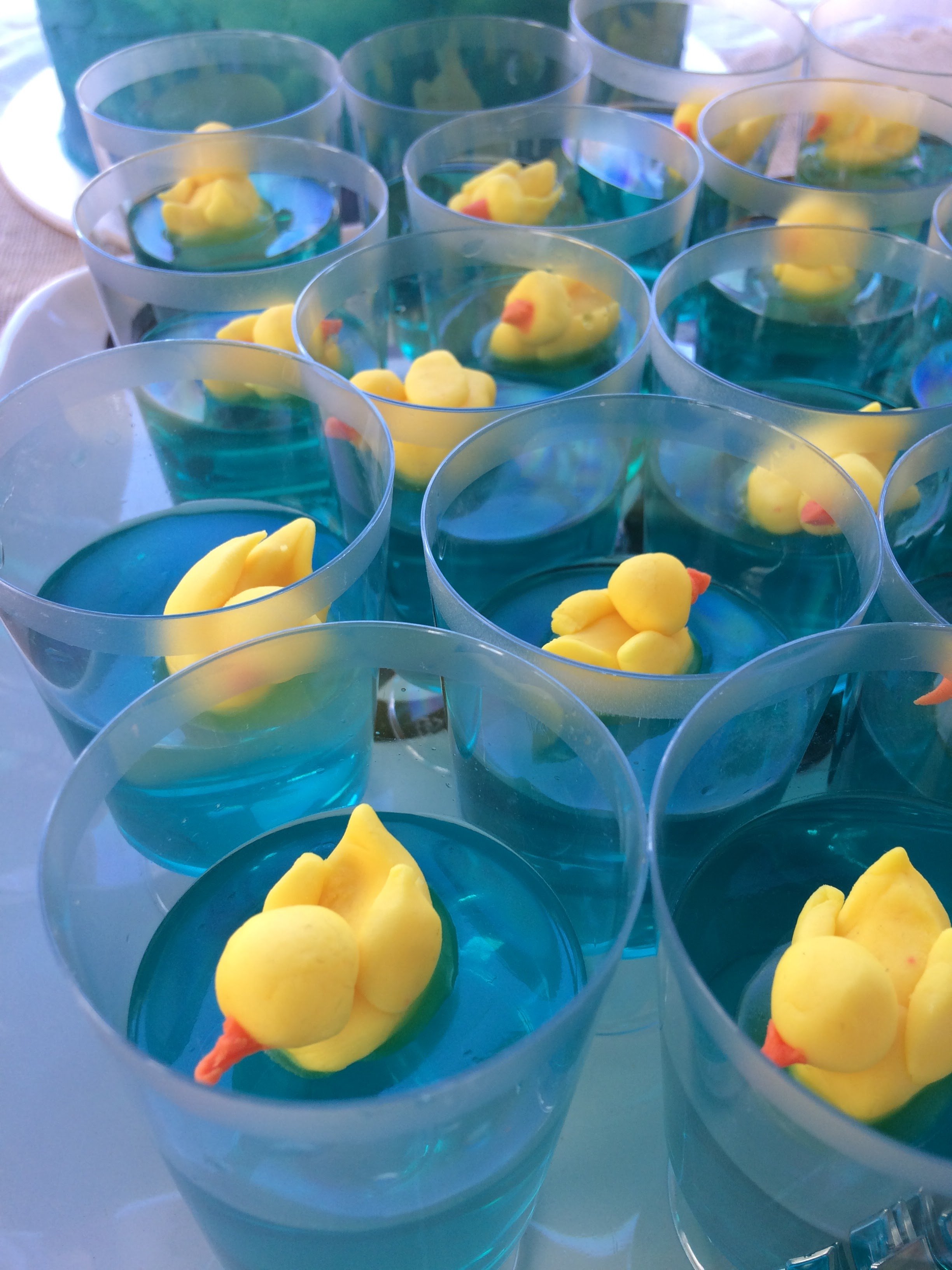 Ducks in a pond fondant jelly